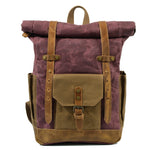 Retro Rucksack mit Kontrastfarben – Wasserdichter Vintage Daypack