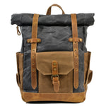 Retro Rucksack mit Kontrastfarben – Wasserdichter Vintage Daypack