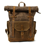 Retro Rucksack mit Kontrastfarben – Wasserdichter Vintage Daypack
