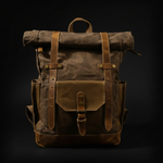 Retro Rucksack mit Kontrastfarben – Wasserdichter Vintage Daypack