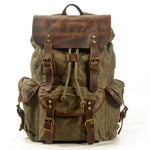 Studenten-Rucksack im Retro-Stil – Oil Wax Canvas Bag
