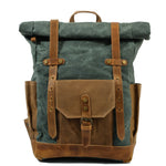 Retro Rucksack mit Kontrastfarben – Wasserdichter Vintage Daypack
