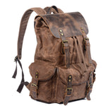 Studenten-Rucksack im Retro-Stil – Oil Wax Canvas Bag