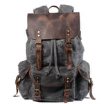 Studenten-Rucksack im Retro-Stil – Oil Wax Canvas Bag