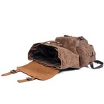 Studenten-Rucksack im Retro-Stil – Oil Wax Canvas Bag