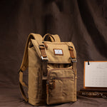 Modischer Canvas Laptop-Rucksack – Modernes Niche Design