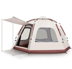 Großes Hexagon Outdoor-Zelt – Sturmfestes 4-Jahreszeiten Basecamp