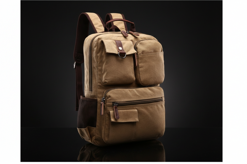 Canvas Travel-Rucksack – Vintage Begleiter für Outdoor & Camping