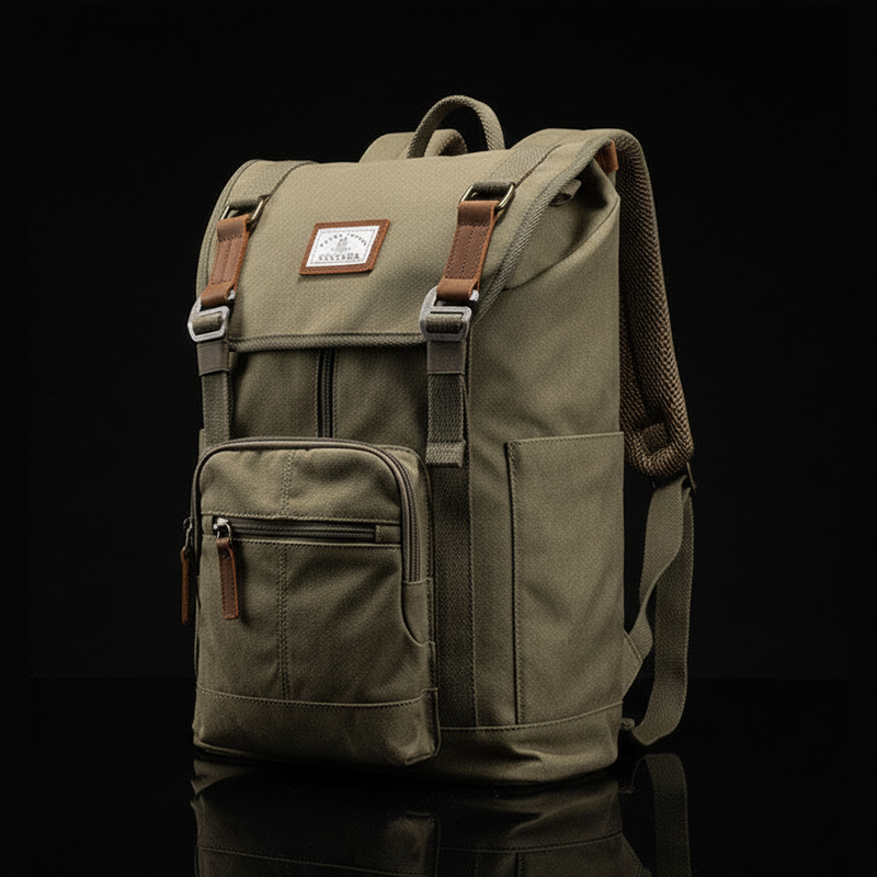 Modischer Canvas Laptop-Rucksack – Modernes Niche Design