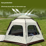 Großes Hexagon Outdoor-Zelt – Sturmfestes 4-Jahreszeiten Basecamp